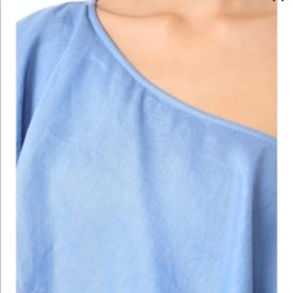 Capulet Blue Linen One Shoulde… - Picture 3 of 9